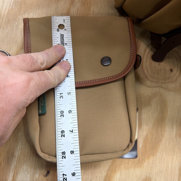 Billingham Camera Bag Khaki Canvas Leather Trim w Superflex Inserts Pouch - Picture 4 of 16